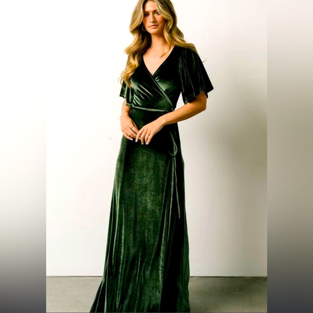 Meghan Velvet Wrap Maxi Dress